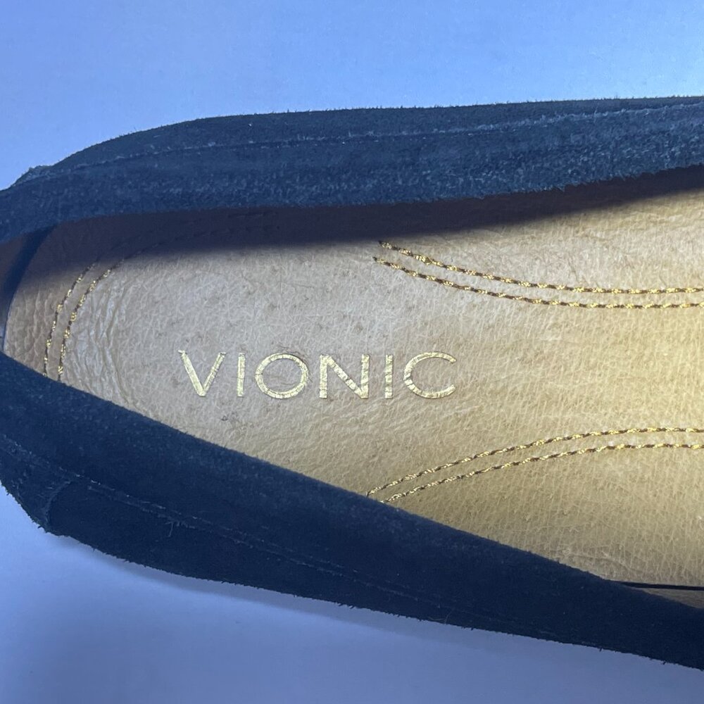 Vionic Mens Size 11 Loafer Horsebit Black Suede Slip On Driving Shoes Soft Sole - Picture 7 of 9